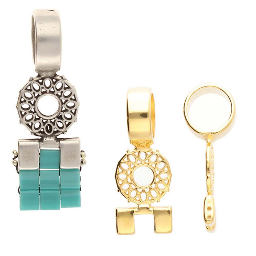 【LES CLEIAS】金メッキシナクレオール Square plate necklace silver｜cross Jewellia｜金アレ対応
